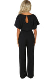 Blue Oh So Glam Belted Wide Leg Jumpsuit