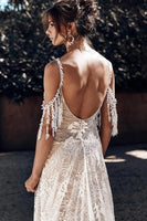 White Secret Garden Embroidery Lace Wedding Party Dress