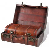 vidaXL Wooden Treasure Chest 2 pcs Vintage Brown 240575