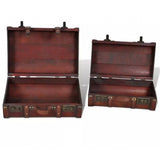 vidaXL Wooden Treasure Chest 2 pcs Vintage Brown 240575