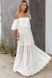 The Best Chapter Off The Shoulder Lace Maxi Dress