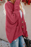 Sky Blue Oversize Button Front Cardigan