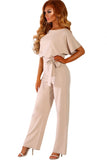 Blue Oh So Glam Belted Wide Leg Jumpsuit