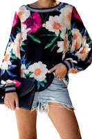 Black Floral Printed Blouse