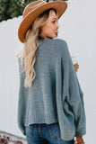 Sky Blue Oversize Button Front Cardigan