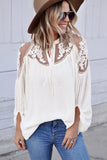 White Formal Invitation Lace Blouse