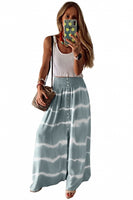 Sky Blue Tie Dye Buttons Culotte