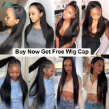 Allove Straight Lace Front Human Hair Wigs For Black Women Straight Lace Front Wig 8-24 Remy Brazilian Wig 250 Density Lace Wig