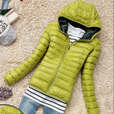 CALOFE Autumn Winter Women Jacket Casual Long Sleeve Outwear Female Slim Hooded Short Cotton Coats Hoodie Cardigan Jackets 2019