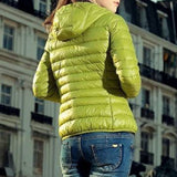CALOFE Autumn Winter Women Jacket Casual Long Sleeve Outwear Female Slim Hooded Short Cotton Coats Hoodie Cardigan Jackets 2019