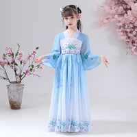 Chinese kids clothing hanfu Costumes Child Traditional Hanfu Ancient Fairy Han Tang Dynasty Girls Dresses Set Kids party cosplay