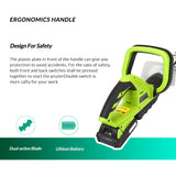 DEKO 20V Lithium 1500mAh Cordless Hedge Trimmer Quick Charge Rechargeable Electric Trimmer Pruning Saw with Dual Blade/Saw
