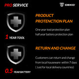 DEKO 20V Lithium 1500mAh Cordless Hedge Trimmer Quick Charge Rechargeable Electric Trimmer Pruning Saw with Dual Blade/Saw