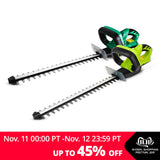 DEKO 20V Lithium 1500mAh Cordless Hedge Trimmer Quick Charge Rechargeable Electric Trimmer Pruning Saw with Dual Blade/Saw