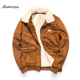 DIMUSI Winter Bomber Jacket Mens Fleece Thick Warm Coats Male Stand Fur Collar Army Jacket Tactical Mens Parkas 3XL,TA114