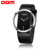 DOM Watches women top brand luxury Casual Leather Quartz watch female Clock girl dress wrist relogio montre femme saati LP-205