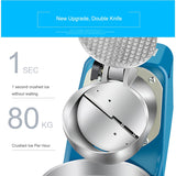 ElectricCommercial stainless steel Ice Crusher Ice Smoothie Shaver Commercial DIY Ice Cream Maker for Coffee Shop Hotel