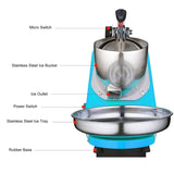 ElectricCommercial stainless steel Ice Crusher Ice Smoothie Shaver Commercial DIY Ice Cream Maker for Coffee Shop Hotel