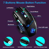 Ergonomic Wired Gaming Mouse 7 Button LED 5500 DPI USB Computer Mouse Gamer Mice X7 Silent Mause With Backlight For PC Laptop