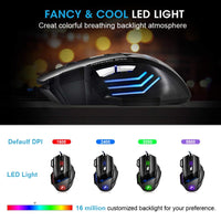 Ergonomic Wired Gaming Mouse 7 Button LED 5500 DPI USB Computer Mouse Gamer Mice X7 Silent Mause With Backlight For PC Laptop