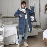 Hooded Ladies Coat Long Coats Parka oversize Colour jacket mid-long women winter thick jacket down jacket women winter 813