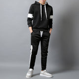 Men Sets Hooded Sport Suit Tracksuit Outfit Suit 2 Piece Set Suits Hoodies & Long Pants Autumn Warm Mens Clothing Drop Shipping