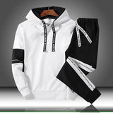 Men Sets Hooded Sport Suit Tracksuit Outfit Suit 2 Piece Set Suits Hoodies & Long Pants Autumn Warm Mens Clothing Drop Shipping