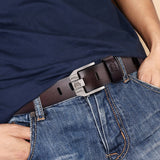 NO.ONEPAUL Genuine Leather For Men High Quality Black Buckle Jeans Belt Cowskin Casual Belts Business Belt Cowboy waistband