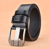 NO.ONEPAUL Genuine Leather For Men High Quality Black Buckle Jeans Belt Cowskin Casual Belts Business Belt Cowboy waistband