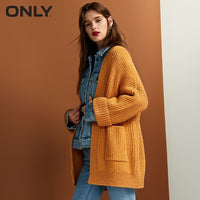 ONLY womens' autumn new cardigan long sweater sweater women Cuff design Cardigan design|11833B504