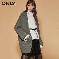 ONLY womens' autumn new cardigan long sweater sweater women Cuff design Cardigan design|11833B504