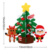 OurWarm DIY Felt Christmas Tree New Year Gifts Kids Toys Artificial Tree Wall Hanging Ornaments Christmas Decoration for Home