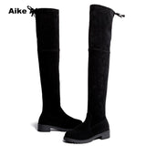 Size 35-41 Winter Over The Knee Boots Women Stretch Fabric Thigh High Sexy Woman Shoes Long Bota Feminina zapatos de mujer #66