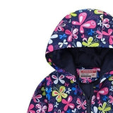 Toddler Kids Baby Grils Boys Long Sleeve Floral Print Zipper Hooded Coat Jacket Children's suit High Quality