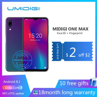 UMIDIGI One Max Global Version 4GB 128GB 6.3" Waterdrop Full-Screen 4150mAh Dual Camera Smartphone NFC Wireless Charging Face ID