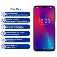 UMIDIGI One Max Global Version 4GB 128GB 6.3" Waterdrop Full-Screen 4150mAh Dual Camera Smartphone NFC Wireless Charging Face ID