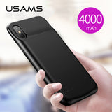 USAMS Smart Battery Case Charger For iPhone XR XS Max,Battery Case External Power Bank Backup Powerbank for iPhone X XS