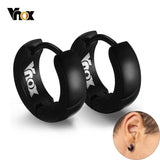 VNOX Cute Hoop Earrings for Men Punk Stainless Steel Huggie Small Earrings 4 Color