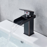 Wholesale And Retail Deck Mount Waterfall Bathroom Faucet Vanity Vessel Sinks Mixer Tap Cold And Hot Water Tap