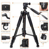Zomei Q111 Professional Portable Aluminium Travel Tripod with bag Camera Accessories Stand for Digital with Pan Head for Dslr