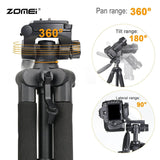 Zomei Q111 Professional Portable Aluminium Travel Tripod with bag Camera Accessories Stand for Digital with Pan Head for Dslr