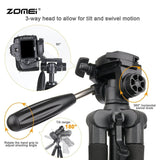 Zomei Q111 Professional Portable Aluminium Travel Tripod with bag Camera Accessories Stand for Digital with Pan Head for Dslr