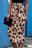 Leopard Print Wrap Skirt