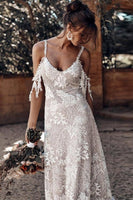 White Secret Garden Embroidery Lace Wedding Party Dress