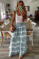 Sky Blue Tie Dye Buttons Culotte