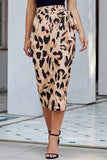 Leopard Print Wrap Skirt