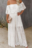 The Best Chapter Off The Shoulder Lace Maxi Dress