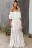 The Best Chapter Off The Shoulder Lace Maxi Dress