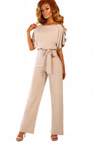 Blue Oh So Glam Belted Wide Leg Jumpsuit