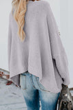 Sky Blue Oversize Button Front Cardigan